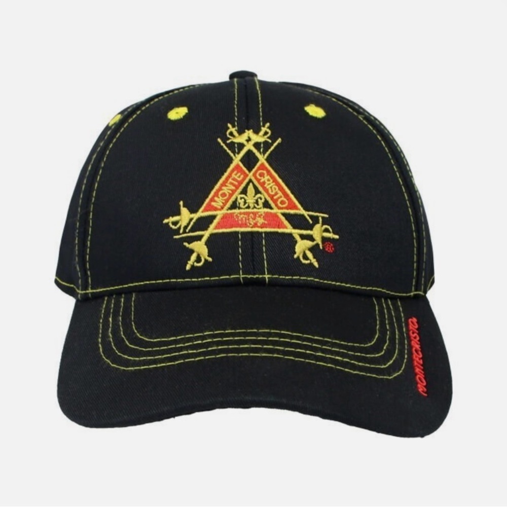 Black and Yellow Embroidered Cap